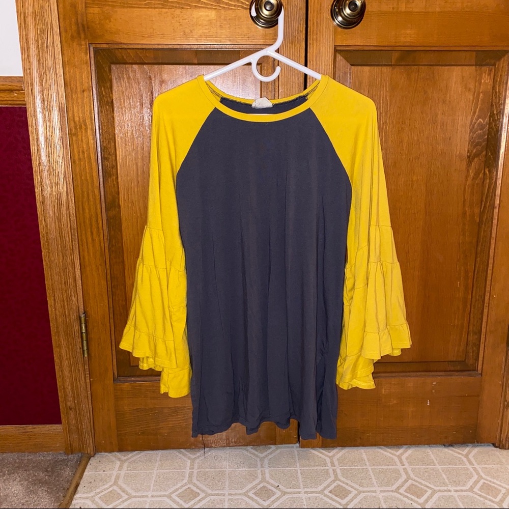 Three Bird Nest Home Run Ruffle Baseball Tee